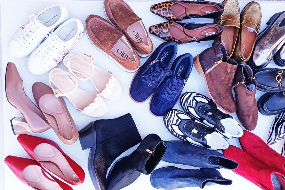 Shoes on table at West End Shoe Sale