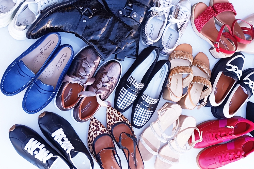 Shoes on table at West End Shoe Sale