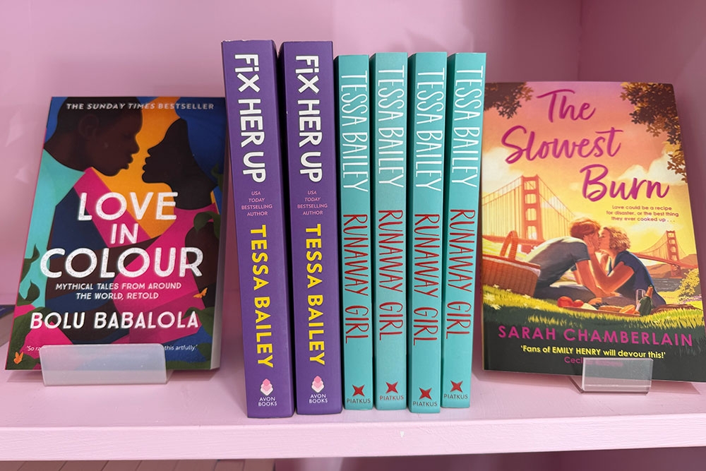 books on shelf at Romancing the Novel New Farm