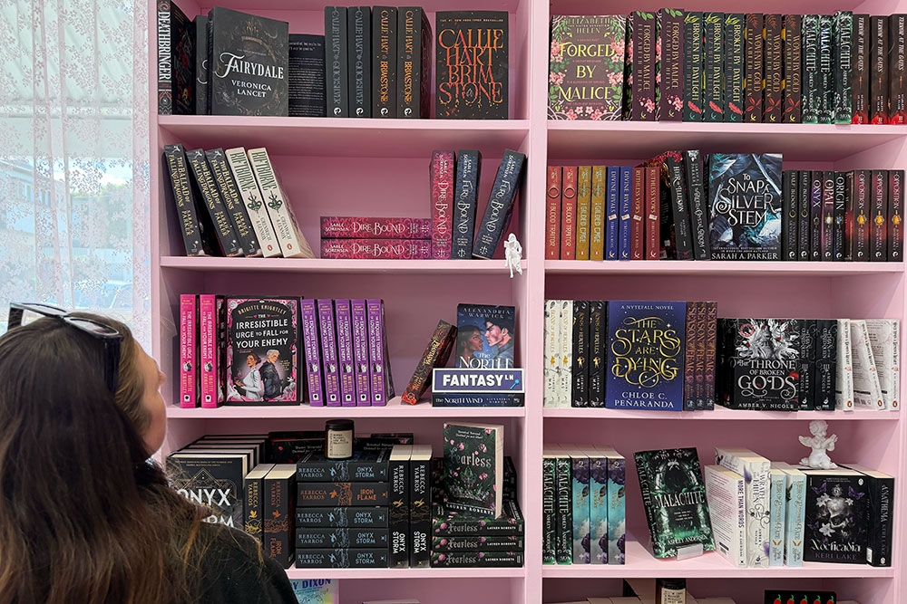 Shelves of books in Romancing the Novel New Farm