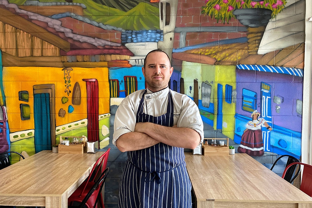 Chef inside La Parrilla North Ipswich