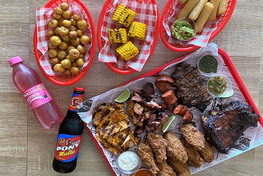 Platters of food La Parrilla Ipswich