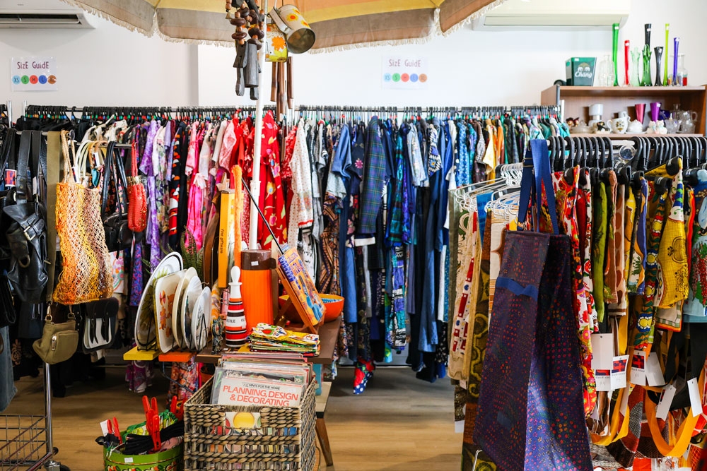 Racks of clothing for sale at iKoniK Vintage Gaythorne