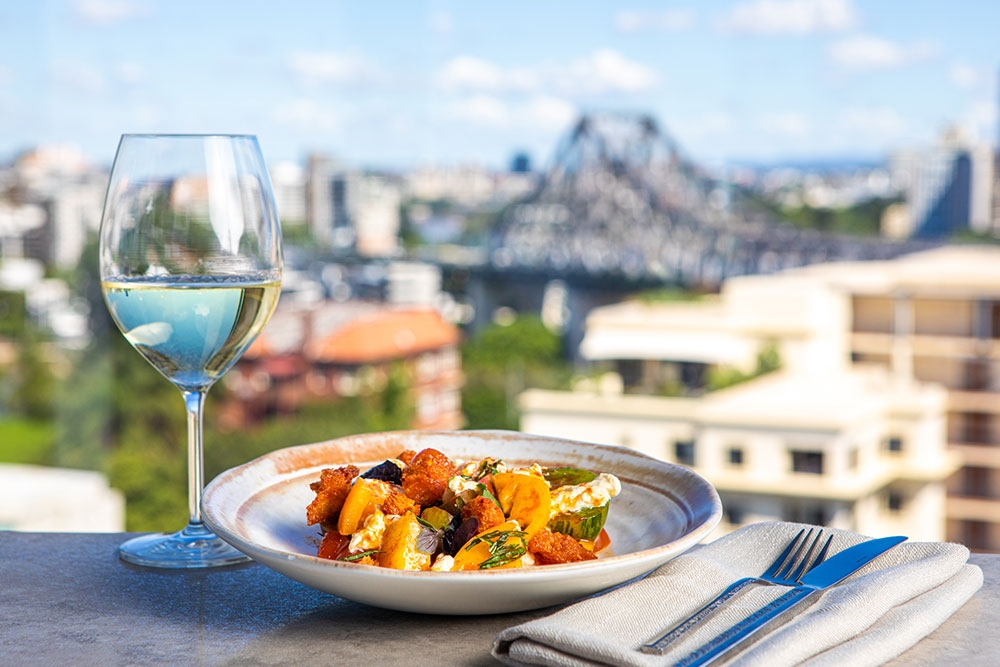 Iris Rooftop Fortitude Valley wine snacks