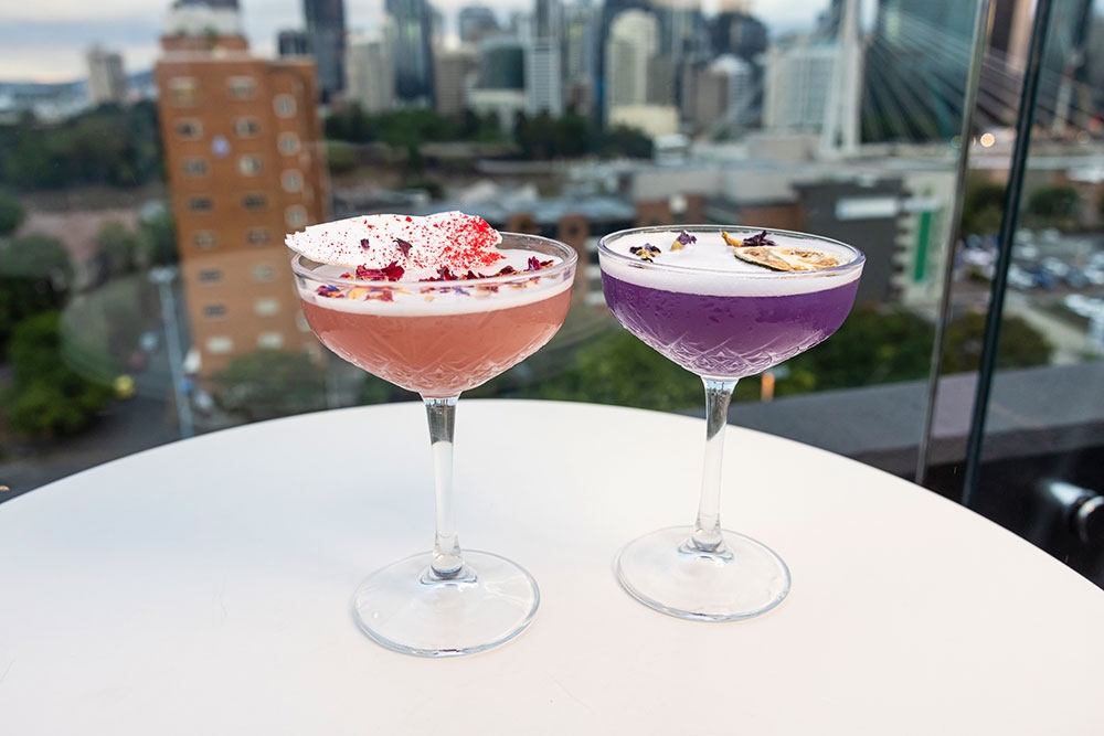 Cocktails on table at Eagles Nest