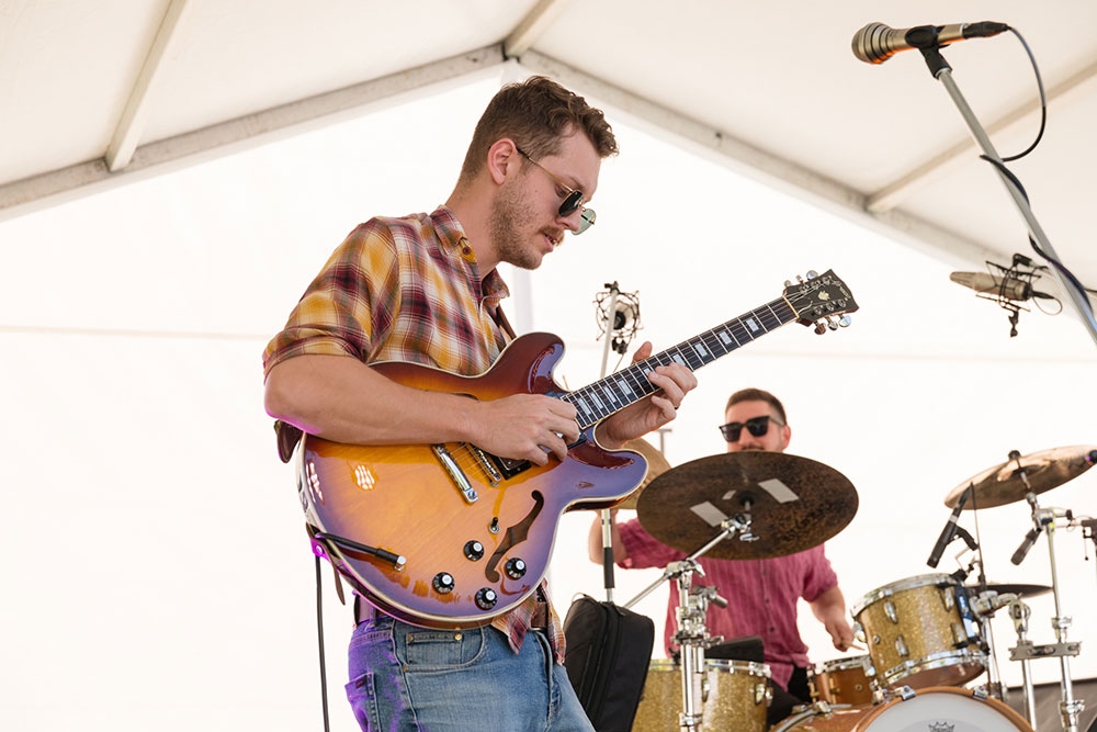 Live performer on stage at James Street Food & Wine Trail 