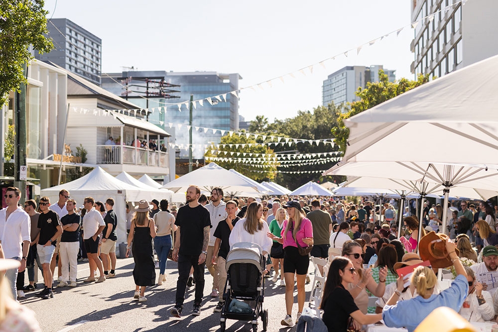 Crowd of people at James Street Food & Wine Trail 