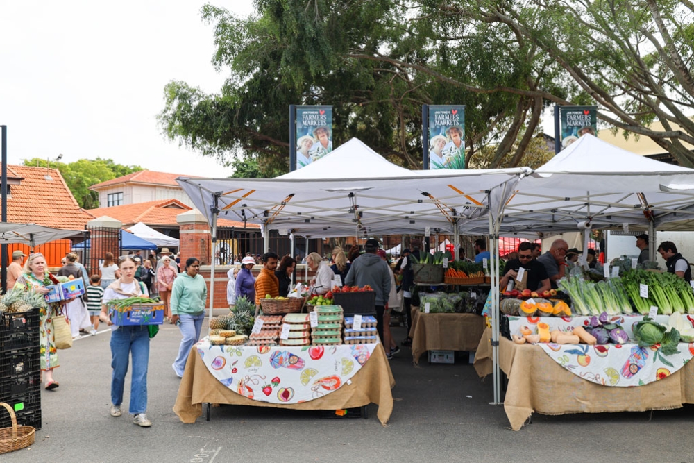 Stalls at market