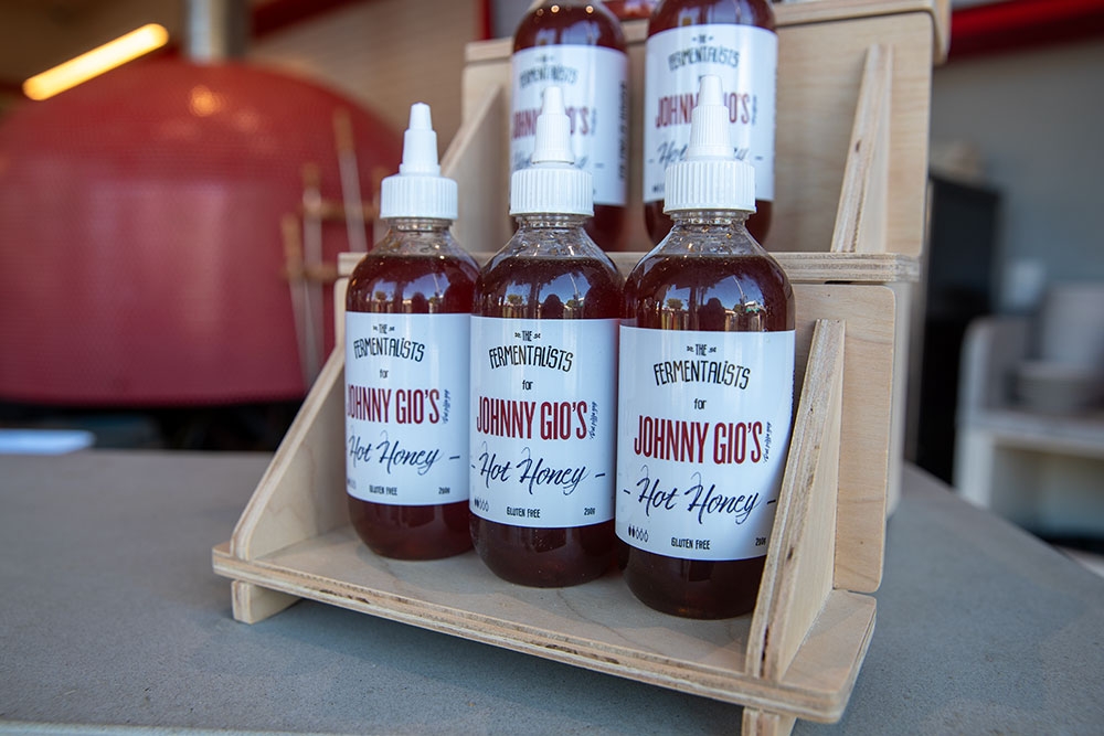 Hot Honey at Johnny Gio's Pizza