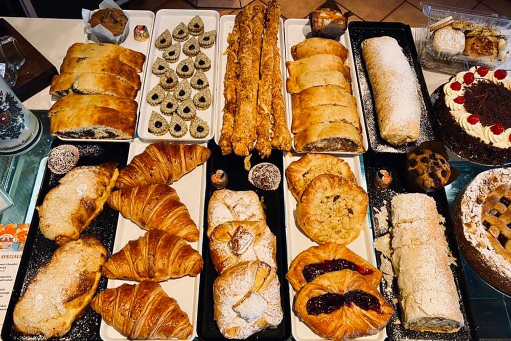 Pastries on display at K & K Austrian Coffee House Sinnamon Park