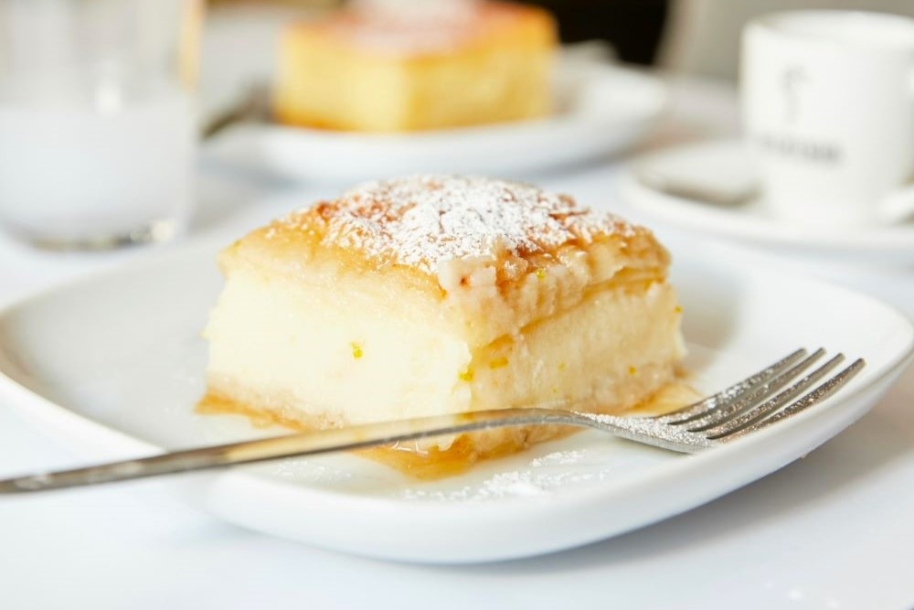 Greek dessert on a plate at Kafe Meze, Graceville 