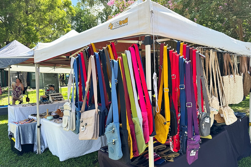 Stall at Kenilworth Country Market, Kenilworth, Queensland, farmers markets, local honey, gin distillery, Mary Valley Country, weekend drive, craft markets, Australia, SE Qld, the great south east