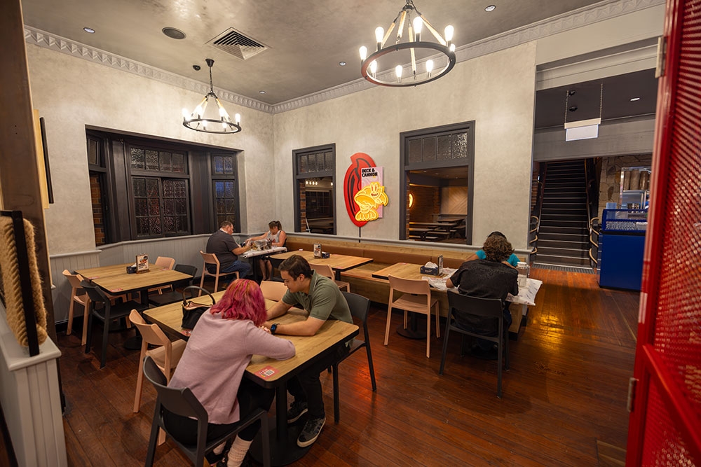 People seated inside Krabby's Crab Boil, The Barracks, Petrie Terrace