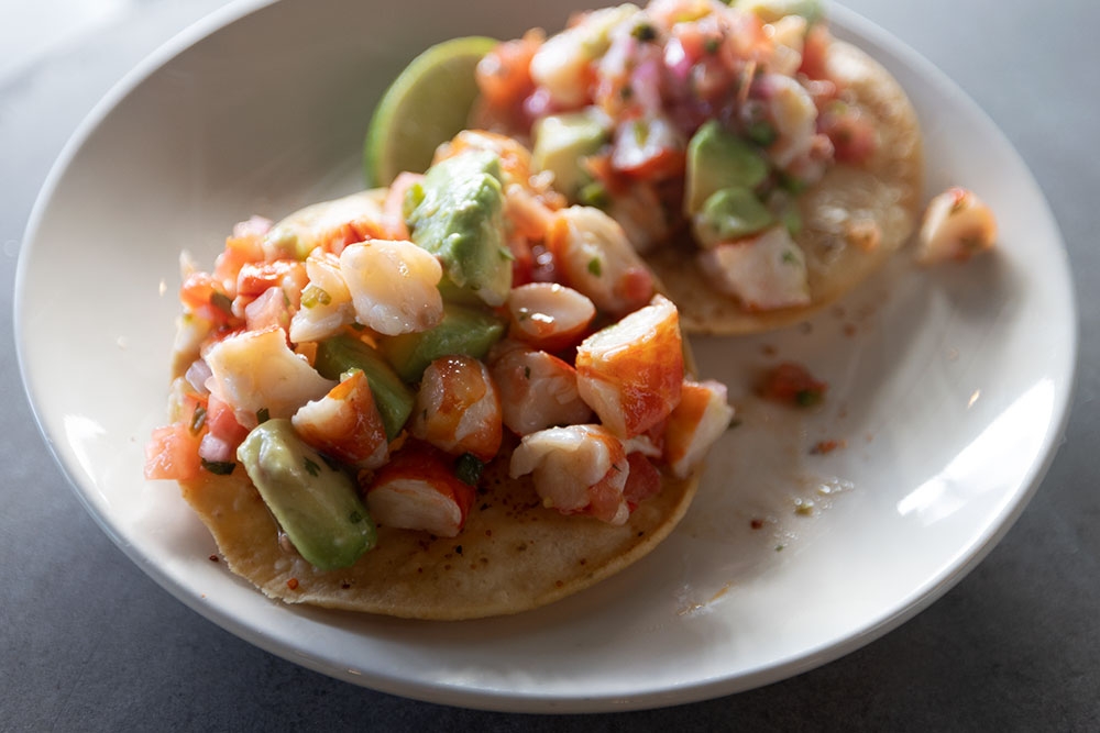 Mexican food on a plate at La Carmela Petrie Terrace