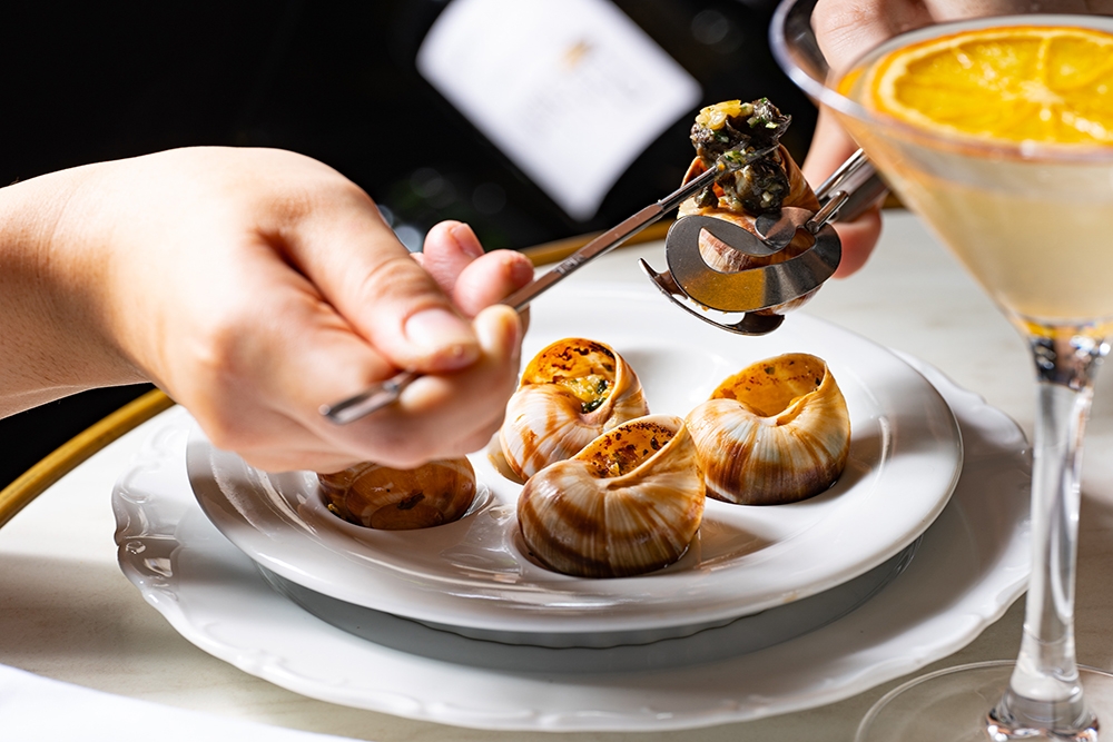 Plate of snails at La Belle Vie Bistro, Bardon