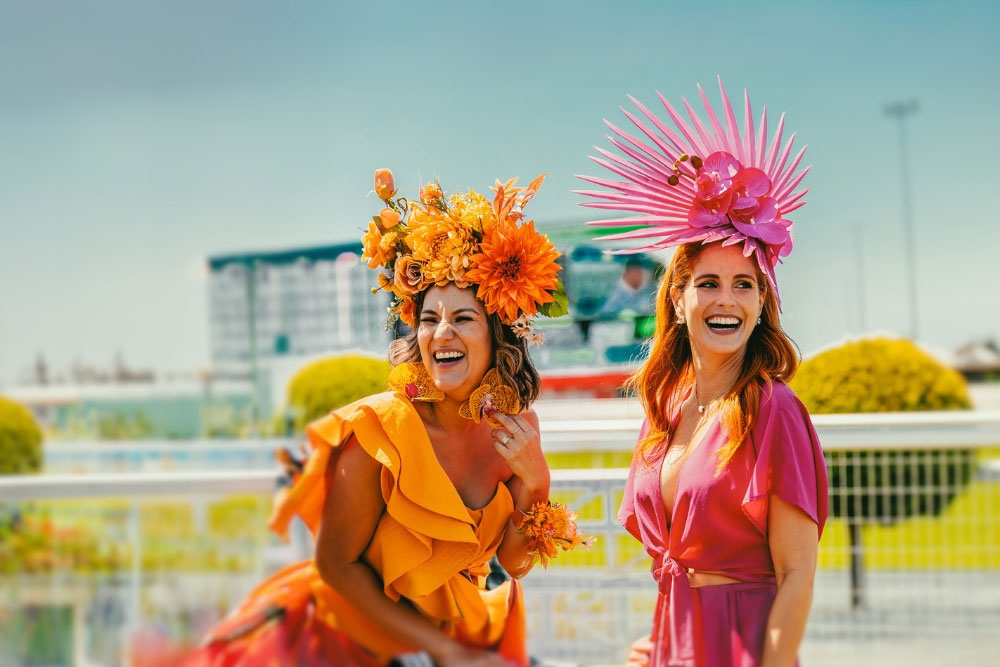 Women dressed up for Ladies Day