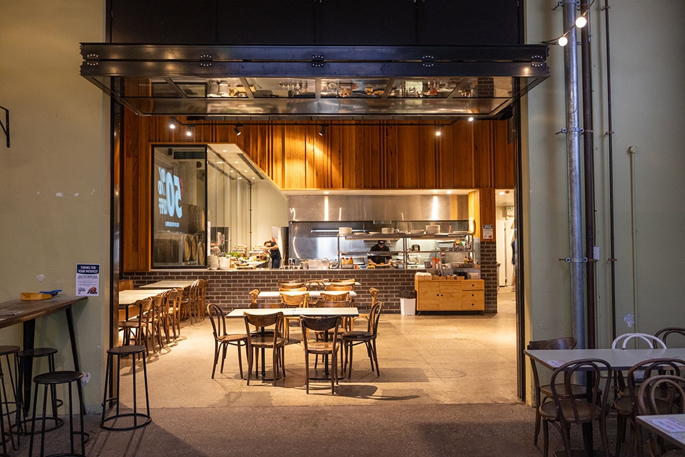 View of tables inside Last Man Standing Milton