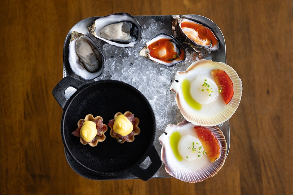seafood tower at Rise Le Restaurant 