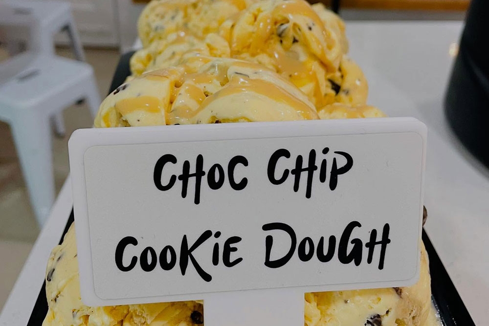 Choc Chip cookie dough tub of ice cream at Lick Ice Cream Wilston