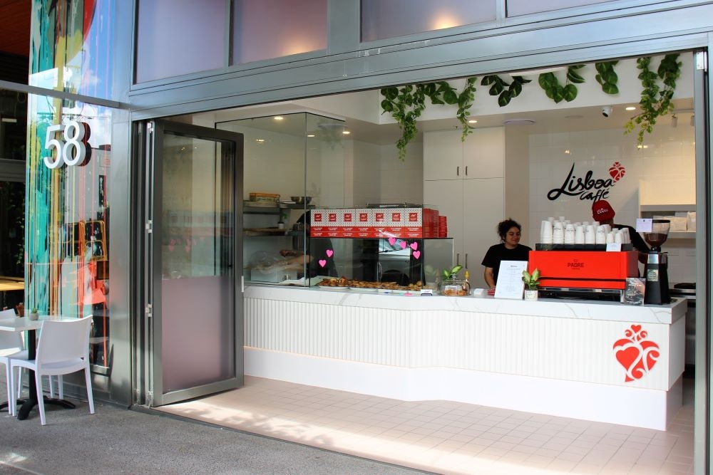 shop front at Lisboa Caffe, South Brisbane 