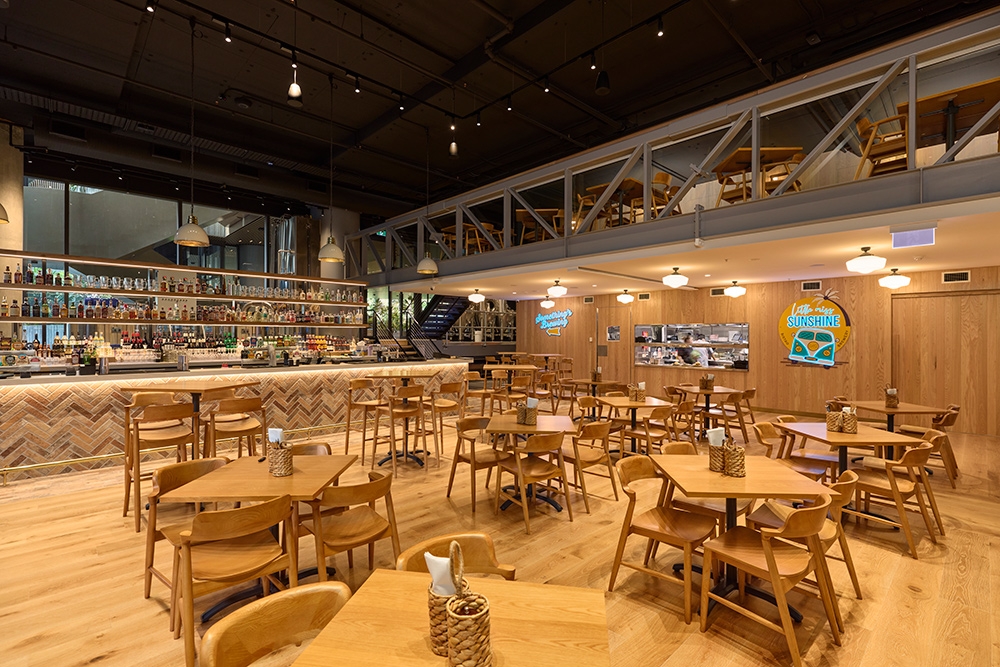 Side view of interior dining room at Little Miss Sunshine Brisbane CBD