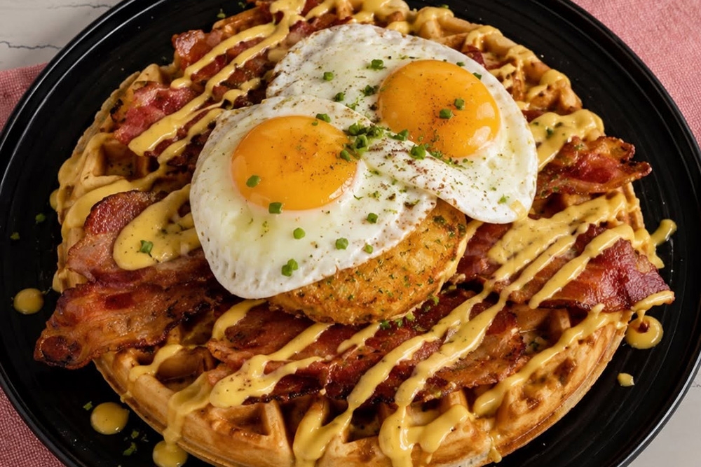 savoury waffle Loverboy Cafe
