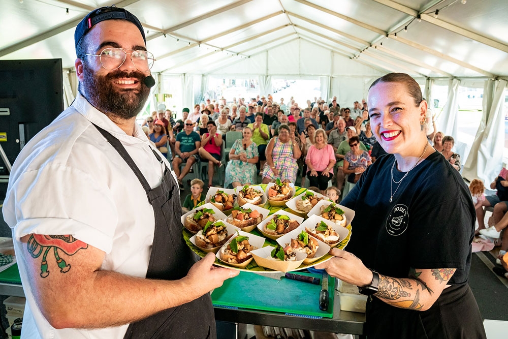 chef demo at Apple & Grape Harvest Festival