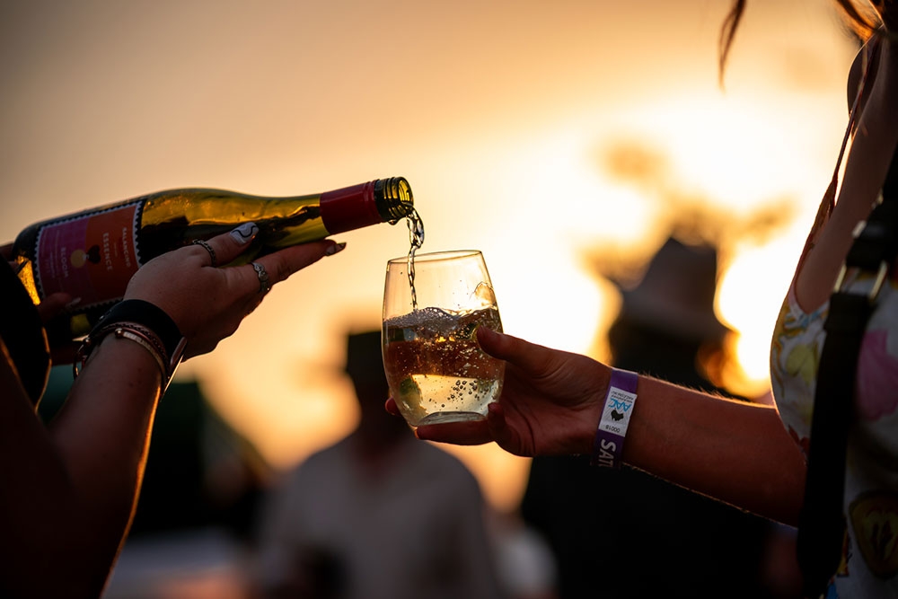wine poured into glass Stanthorpe