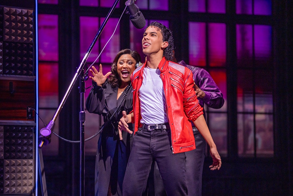 Performers on stage MJ the Musical