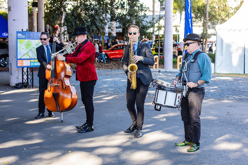 Men playing instruments 