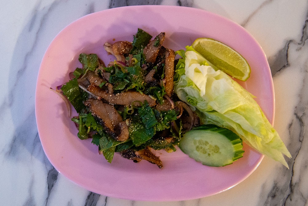 Thai food on a plate at Ma Chim Rosalie