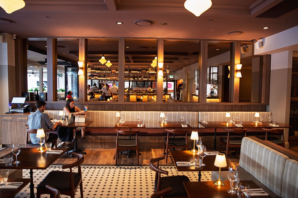 Bistro interior at Mademoiselle Portside
