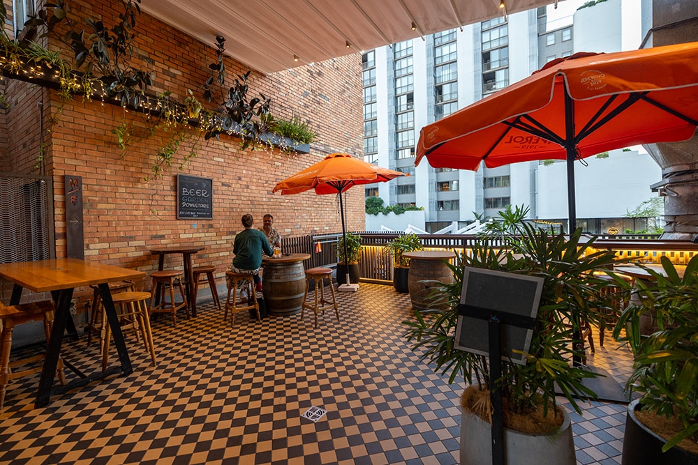 Upstairs courtyard at The Magee Pub & Dining Fortitude Valley