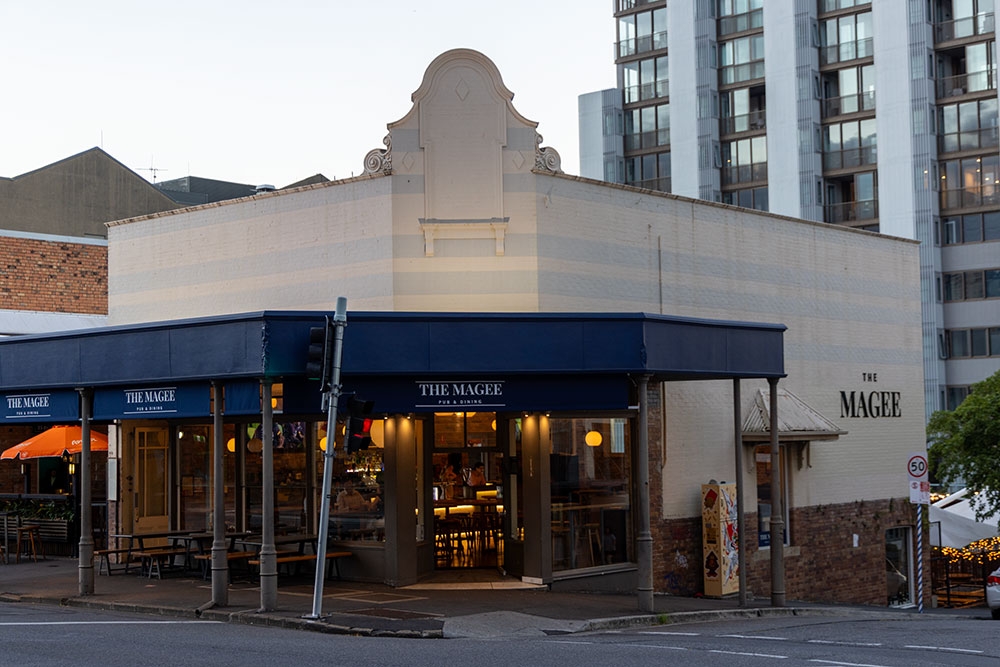 Corner view of The Magee Pub & Dining Fortitude Valley