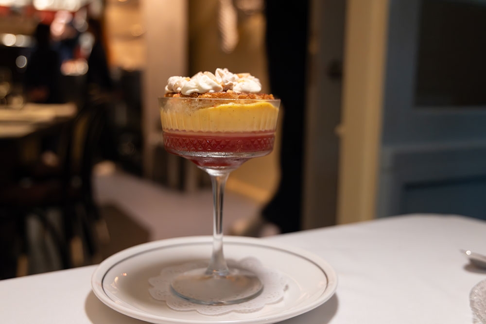 Rhubarb Trifle at Marlowe