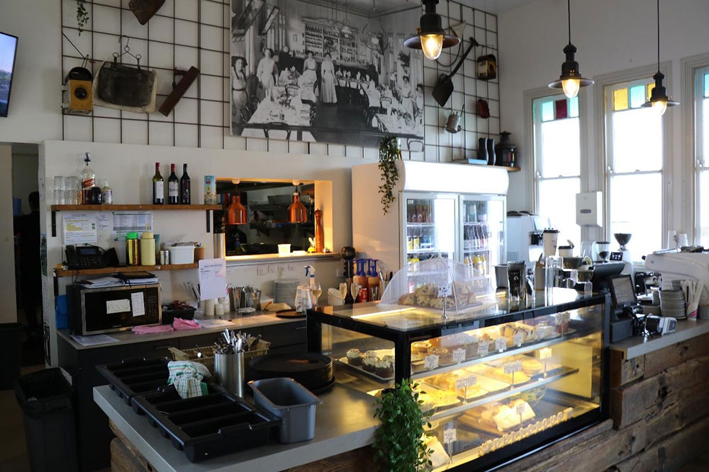 Interior of cafe