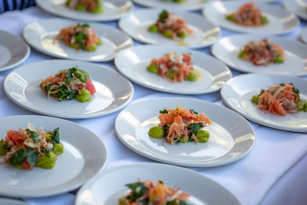 Dishes of food