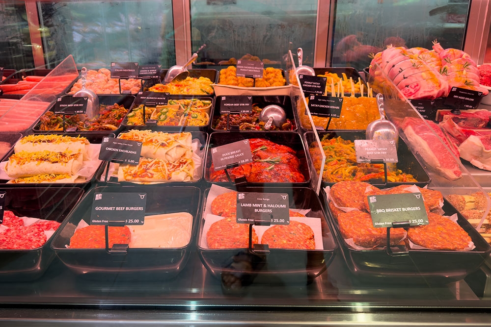 Display of meat inside Meat at Billy's