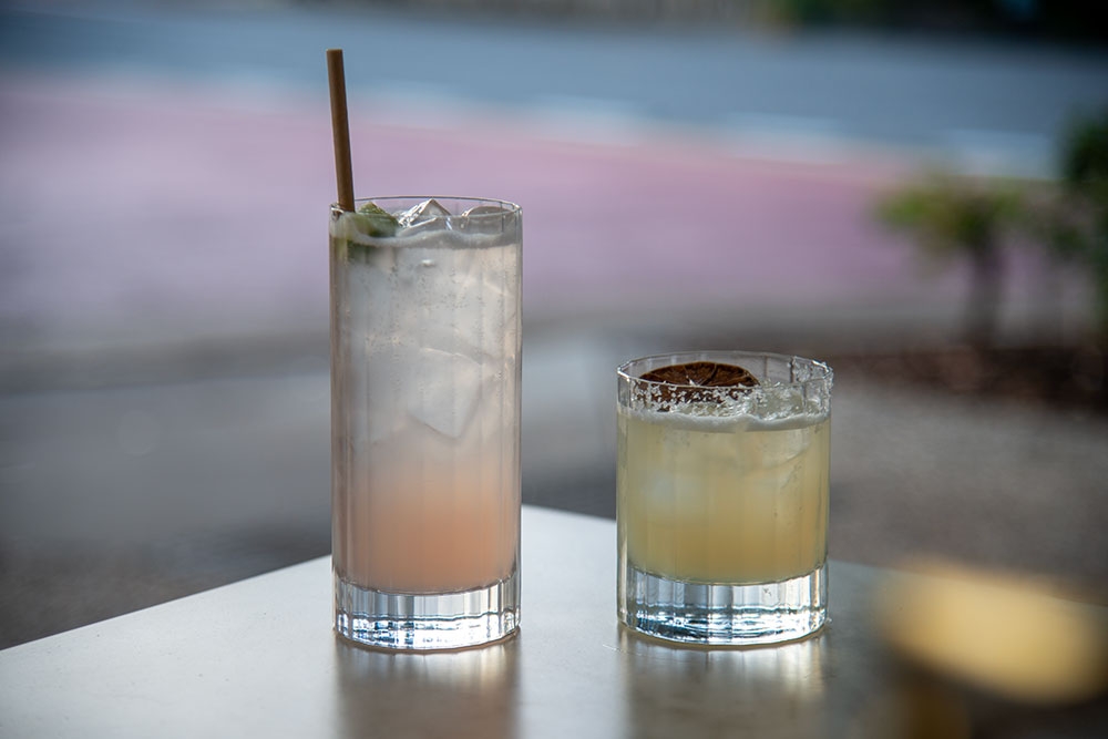 Mocktails on table at Mede Restaurant Bulimba