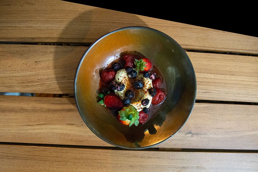 Panna cotta at Mede Restaurant Bulimba