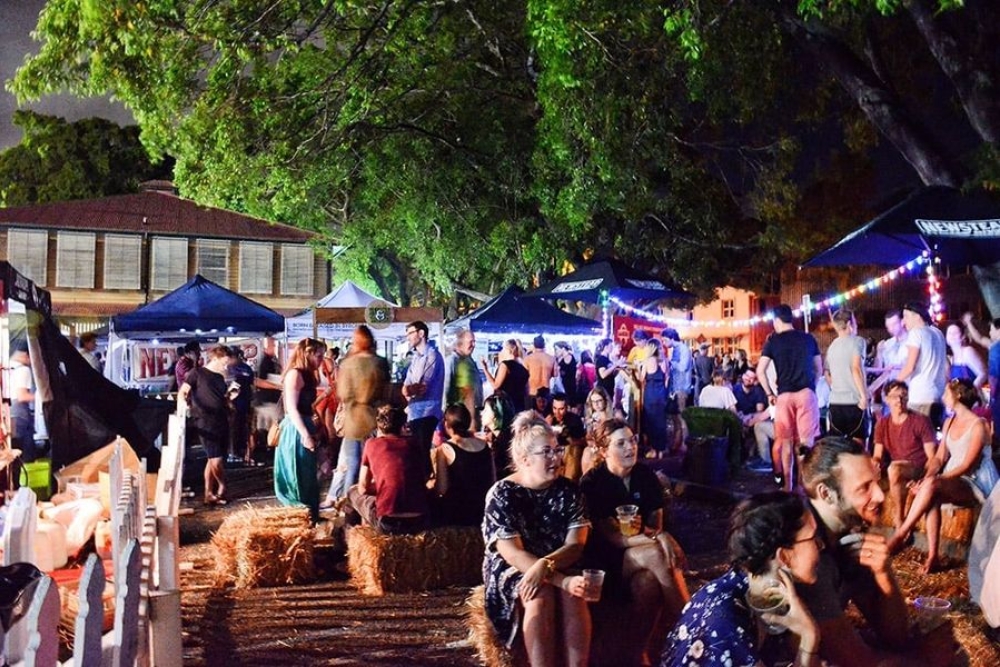 Crowds of people at Milton by Moonlight