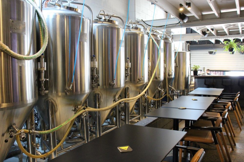 Copper and stainless steel vats at Milton Common 