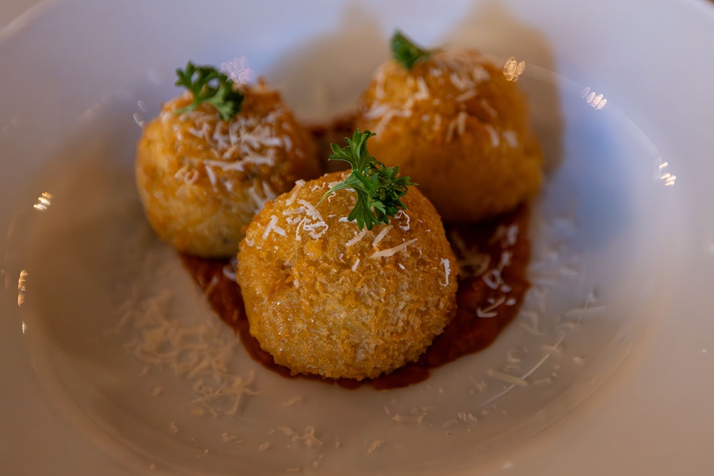 Arancini balls at Miss Manhattan Newstead