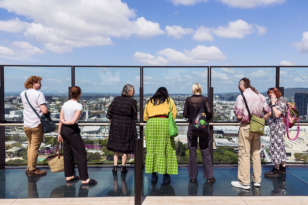 People on Sky Deck Queens Wharf Precinct Public Art Tour