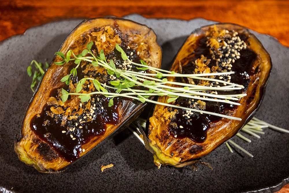 Japanese food on a plate at Mobo Japanese Kangaroo Point
