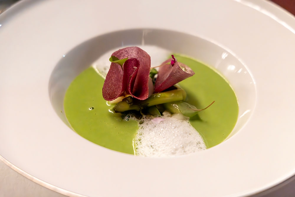 Asparagus soup, Montrachet, Bowen Hills