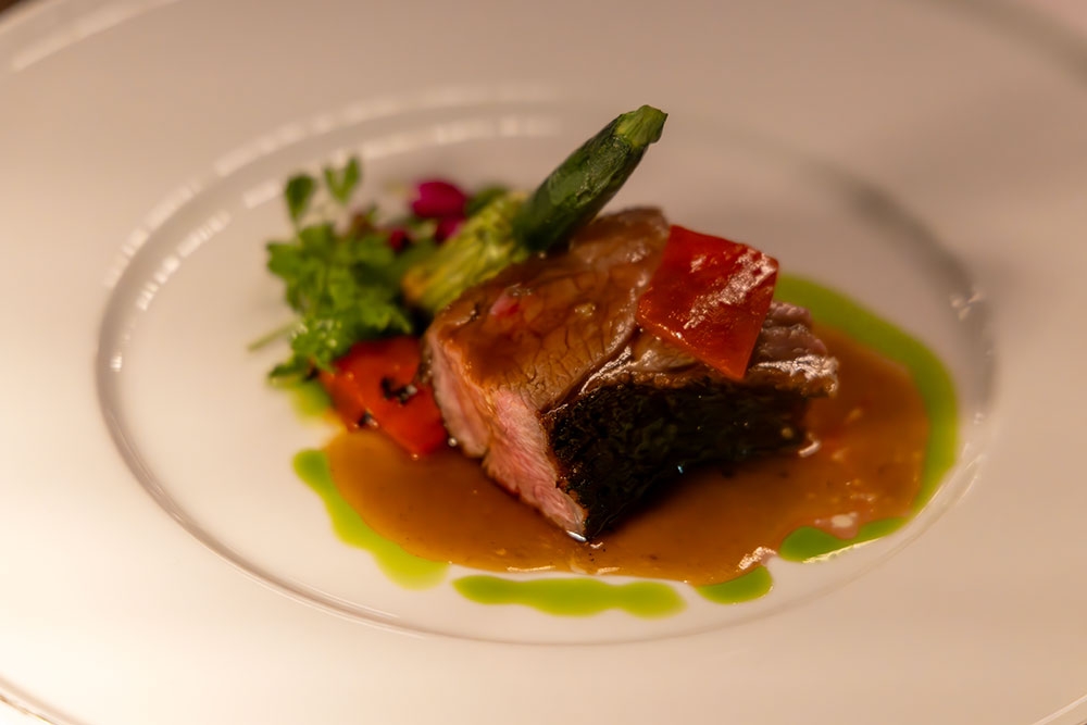 Spring lamb dish at Montrachet Bowen Hills