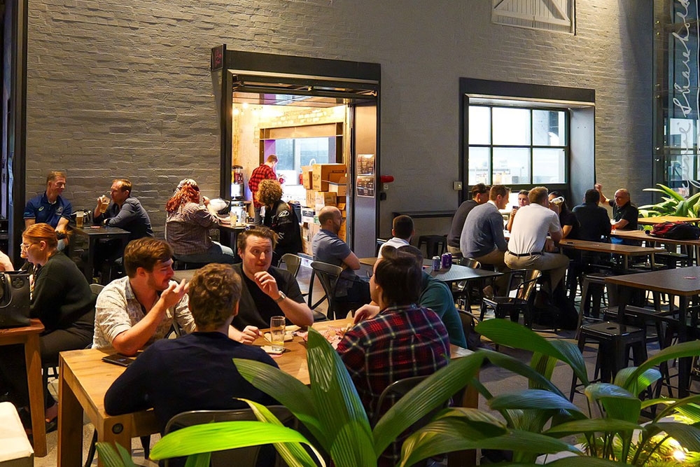 Crowd of people at Mr Bao 