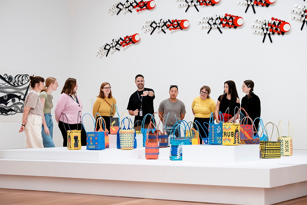 Visitors at First Nations Art Tours GOMA