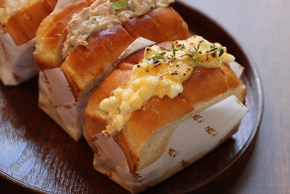 Japanese sandos brioche buns at NOS Bakehouse & Cafe Dutton Park